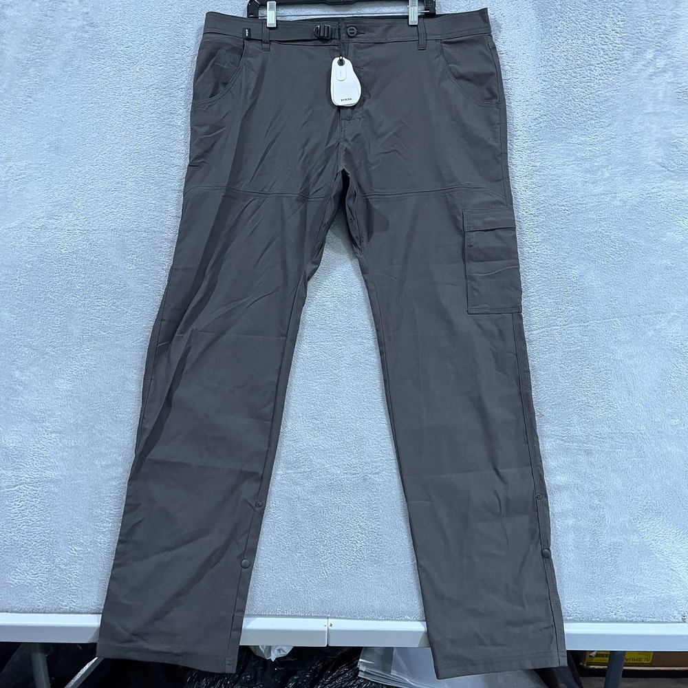 Prana Cargo Slim Pants Men's 40x34 Slim Fit Tapered Leg Stretch Zion Roll Up